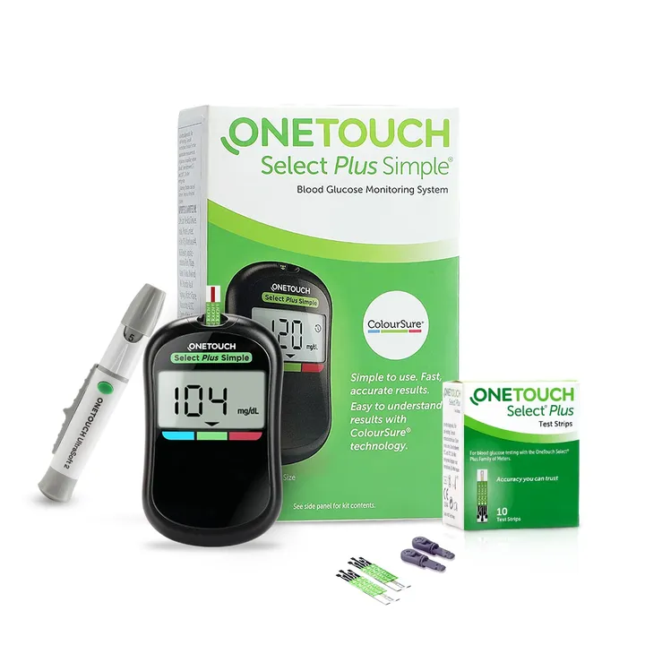 OneTouch Select Plus Simple Glucometer (Free 10 strips + Lancing Device + 10 Lancets), 1 Kit uploaded by Jayram Enterprise on 5/17/2023