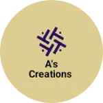 Business logo of A's creations