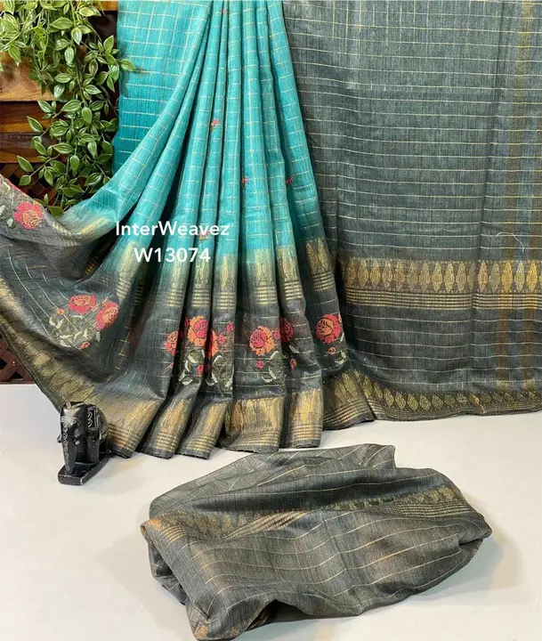 Kota silks embroidery work sarees  uploaded by M S handloom  on 5/17/2023
