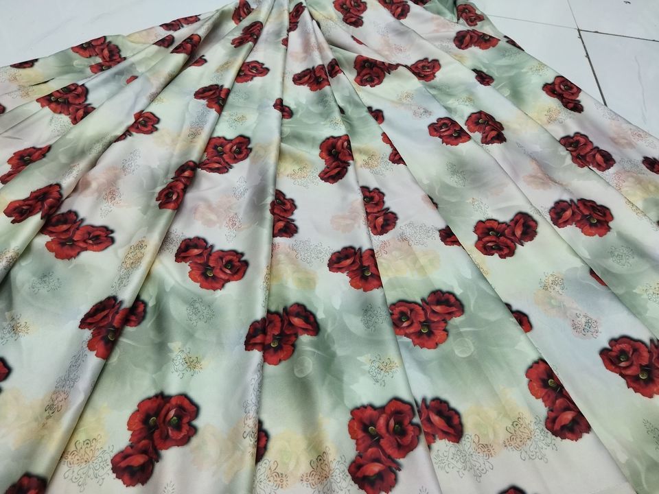 Dull satin with printed fabric uploaded by Sartaj fabric on 3/10/2021