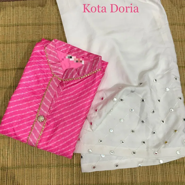 Beautiful Design Kota doria Kurti design  uploaded by DUDHAT Impax on 5/18/2023