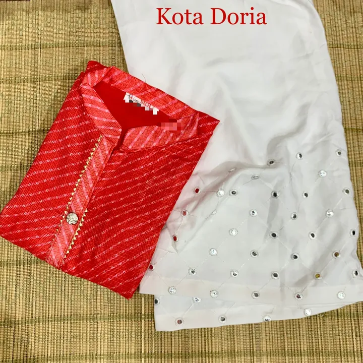 Beautiful Design Kota doria Kurti design  uploaded by DUDHAT Impax on 5/18/2023