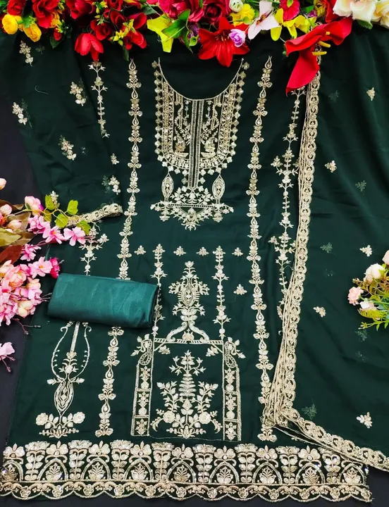Georgette sequence work  uploaded by Heena fashion house on 5/18/2023