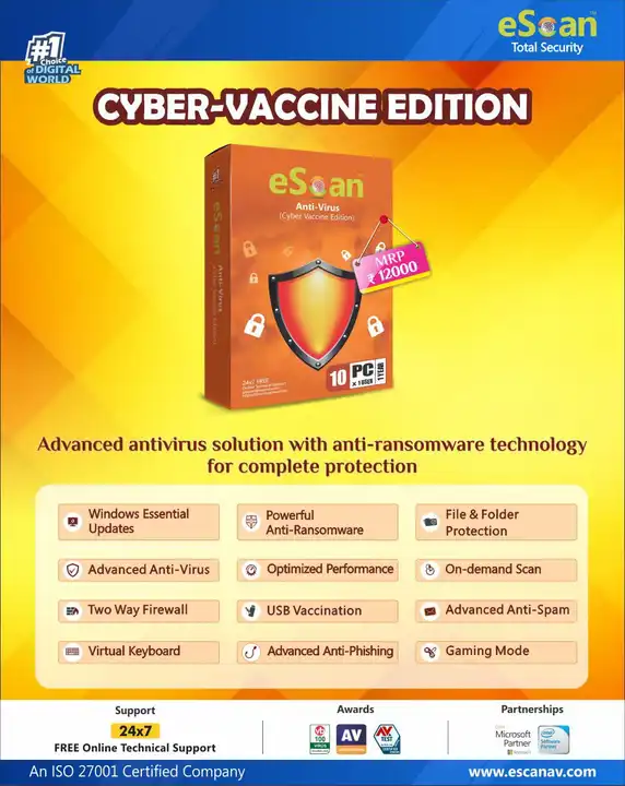 Escan antivirus 1 user 1 yr  uploaded by business on 5/18/2023