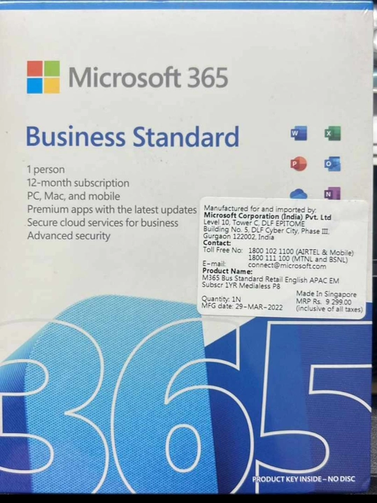 Microsoft 365 standard 1 user 1yr  uploaded by business on 5/18/2023