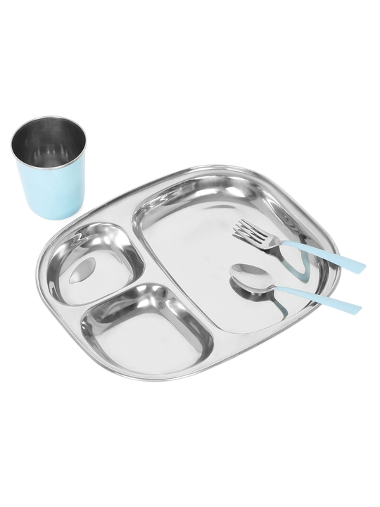 Stainless steel dinner set for kids  uploaded by Tipy tipy tap on 5/18/2023