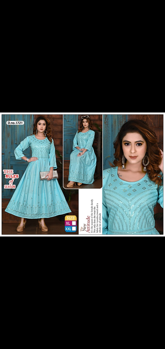 Ghera kurtis printed reyon straight kurtis All readymate items avlble manufactured by us uploaded by Radha Creation , Maira sales for Readymade items on 5/18/2023