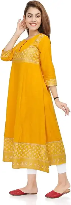 Riyon febric Anarkali gown with golden print duppata  uploaded by Collection BY AARFA on 5/18/2023