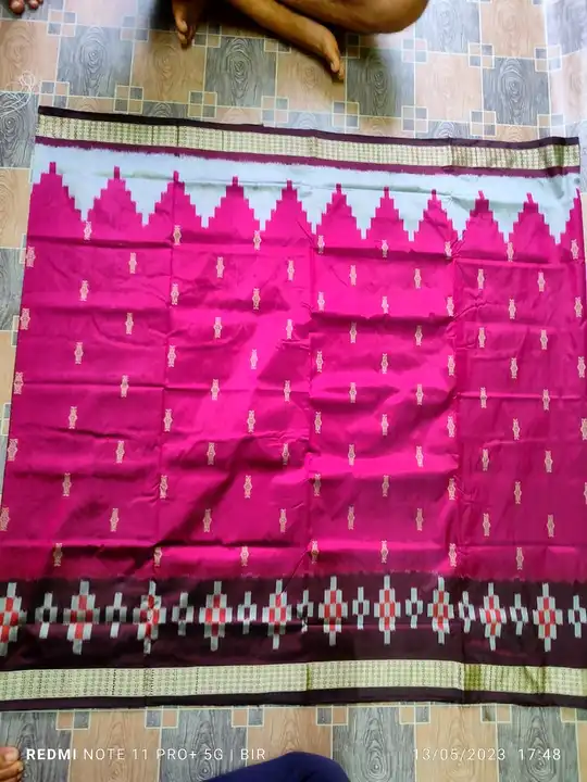 Sambalpuri pata saree. Pink  uploaded by Mahavir saree shop on 5/18/2023