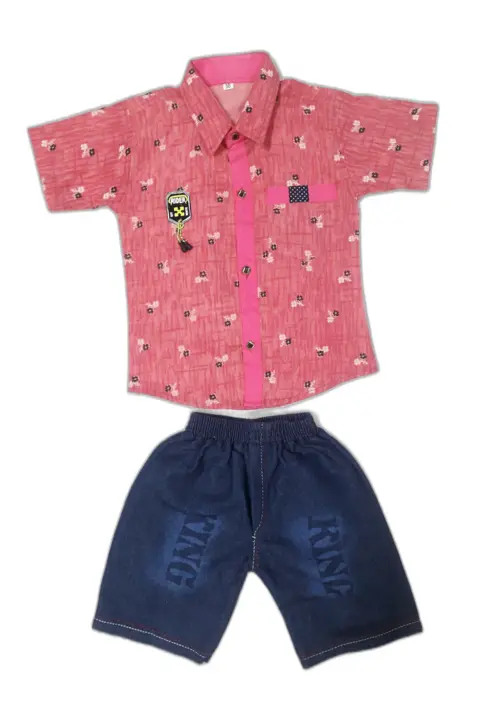Kids shirts and jeans Shorts set  uploaded by Abjal dresses on 5/18/2023