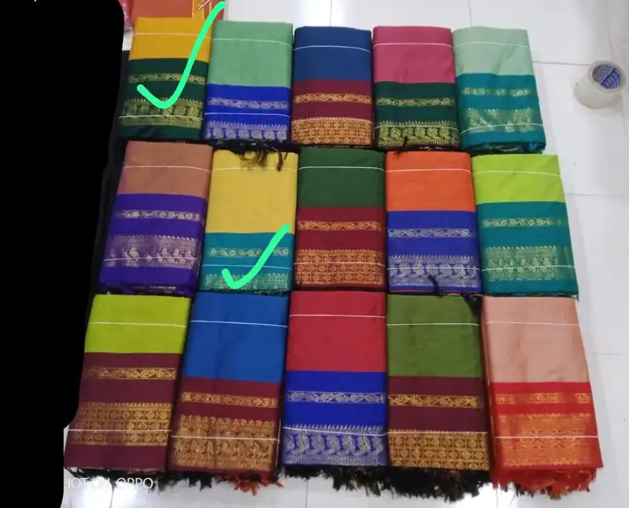 Gadwal Meenakshi cotton saree with blouse  uploaded by Radhika clothes on 5/30/2024