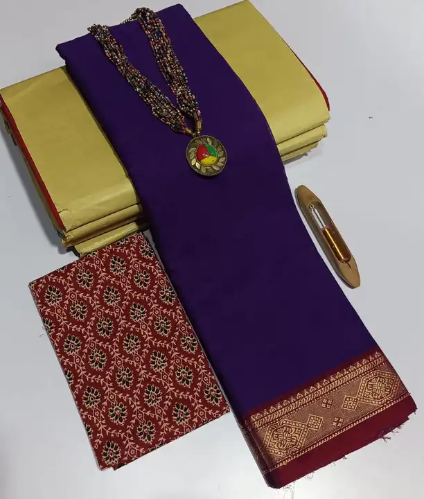 Pure cotton uploaded by Tejaswani cotton sarees on 5/18/2023
