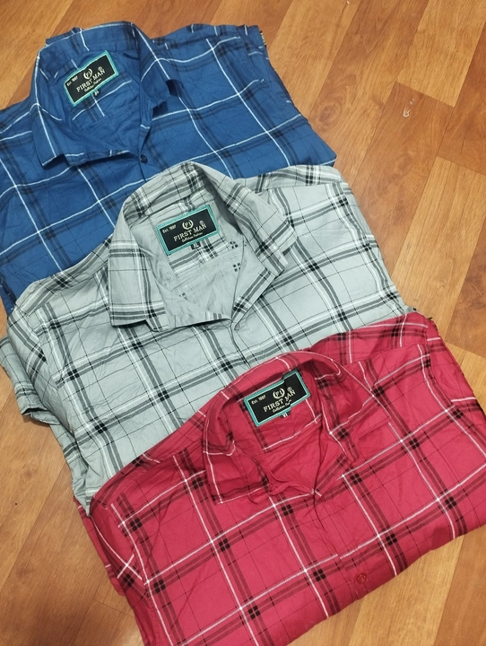 Twill check heavy quality  uploaded by First man shirts manufacturing & wholesaler on 5/18/2023