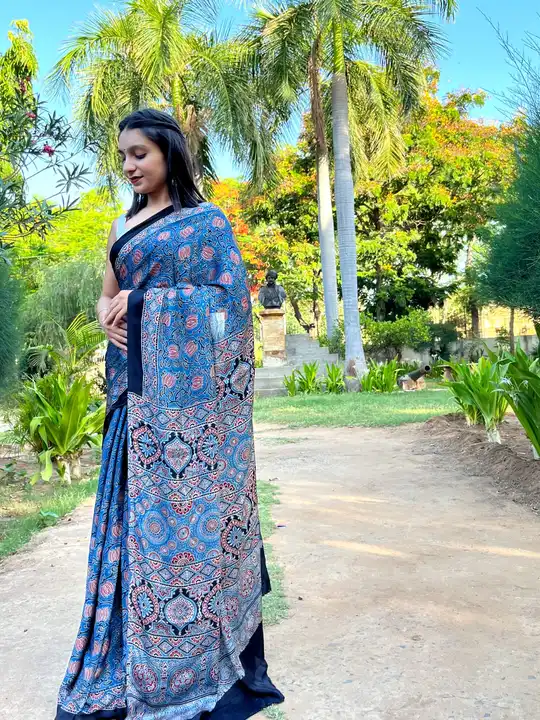 Ajrakh Saree uploaded by business on 5/18/2023
