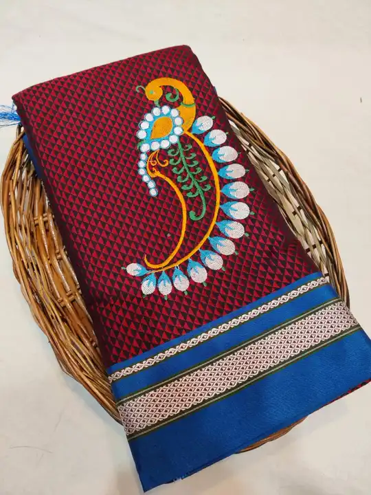 Khan embroidery paithani with Saraswati work uploaded by SAMARTH PAITHANI WHAT'S UP 8087211077 on 5/18/2023