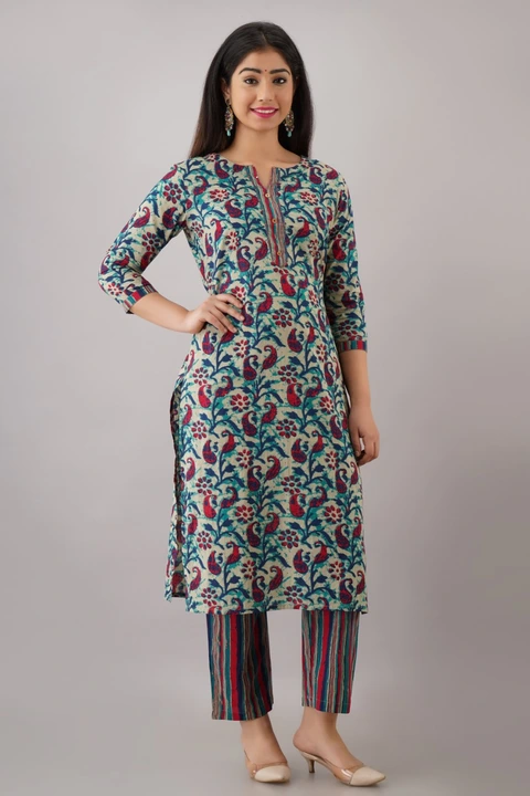 Kurti and pent COTTON 60*60 uploaded by JFP Jaipur on 5/18/2023