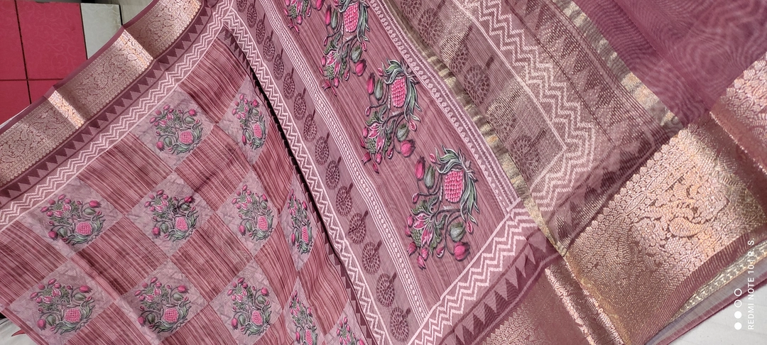 Banarasi cotton silk digital print saree  uploaded by business on 5/18/2023