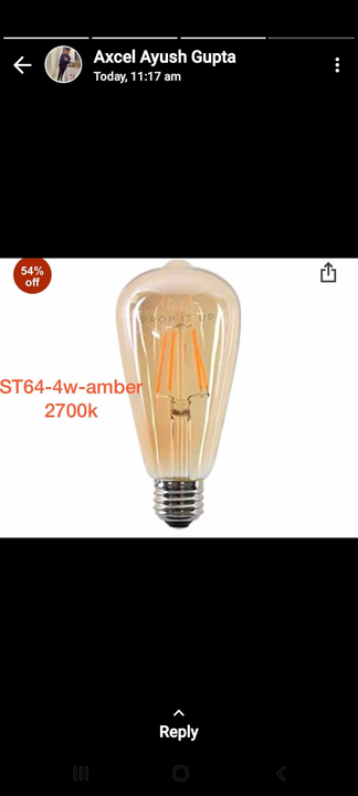 Filament bulb st64 uploaded by AVN DECORATIVE LIGHTING  on 5/18/2023