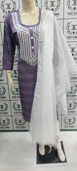 Embroidery kurti and pant with Dupatta  uploaded by business on 5/18/2023