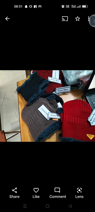 Woolen cap for man and women baine cap long cap nack set Sardi wali cap  uploaded by Ns fashion knitwear on 5/19/2023