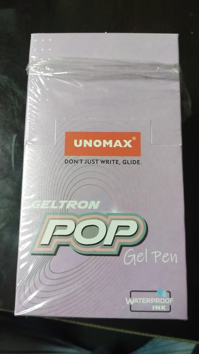 Unomax pop gel pen Mrp 10 stand 50 pcs pen  uploaded by R K ENTERPRISES on 5/19/2023