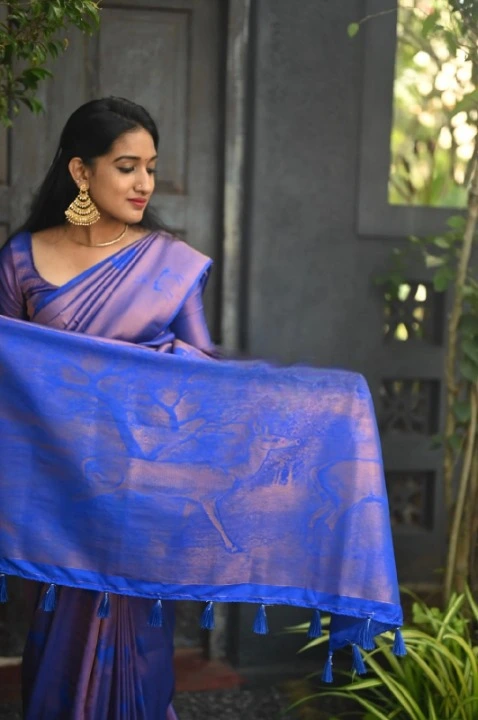 Rich pallu Beautiful Zari Weaving Saree  uploaded by Dhananjay Creations Pvt Ltd. on 5/19/2023