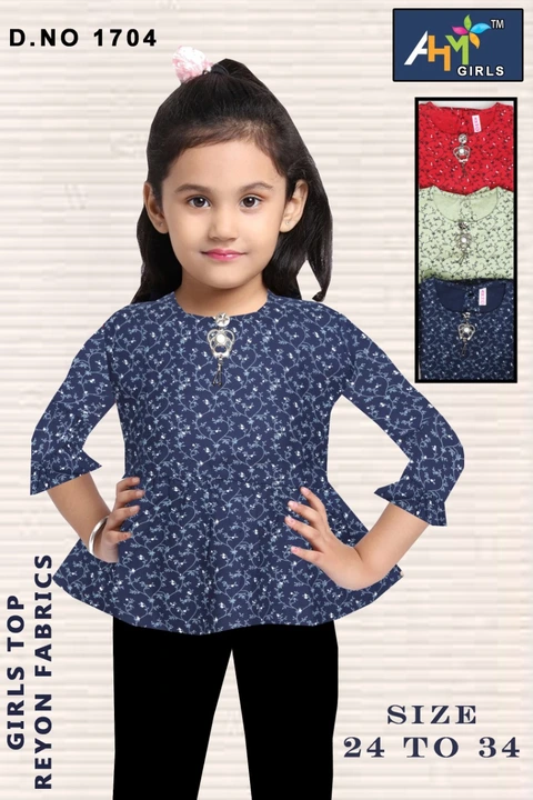 Rayon girls top  uploaded by Ahm garments on 5/19/2023