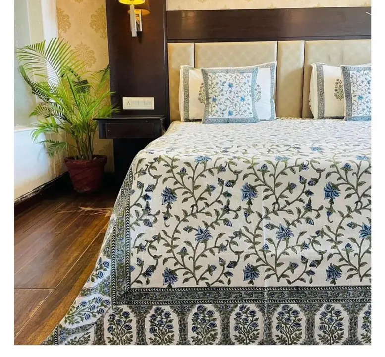 Pure Cotton and Pure Hand Block Print  Bedsheet with two pillow cover  uploaded by Dhanvi Handicraft on 5/19/2023