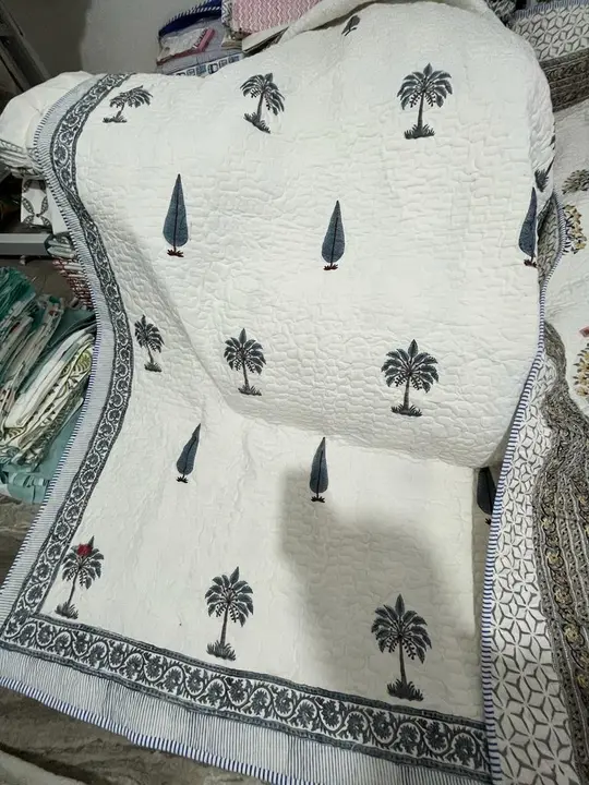Pure Cotton & Pure  Hand Block Print AC Quilted Quilts Both side Diffrents Print  uploaded by Dhanvi Handicraft on 5/19/2023