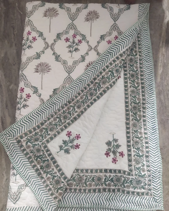 Pure Cotton & Pure  Hand Block Print AC Quilted Quilts Both side Diffrents Print  uploaded by Dhanvi Handicraft on 5/19/2023