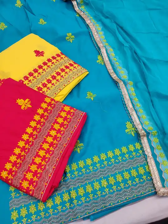 Masleen cotton suit with pure dupatta rate  uploaded by Manish sales on 5/19/2023