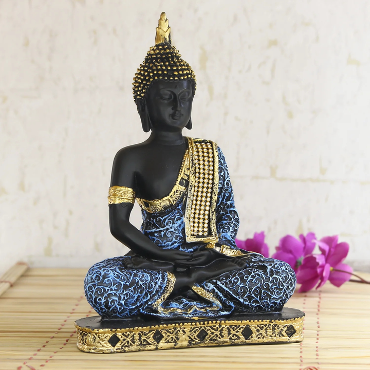 Blue Meditating Buddha Decorative Show piece - 24cm uploaded by Home decor on 5/19/2023