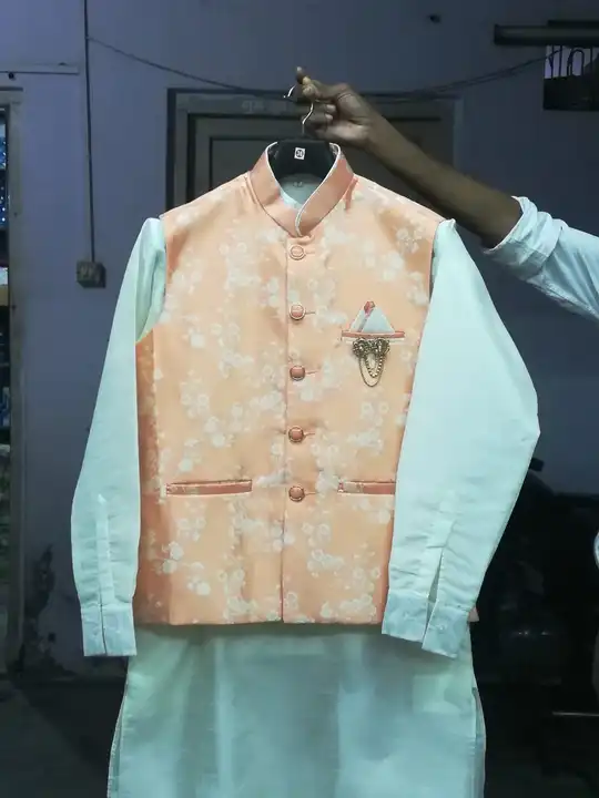 Mens kurta pajama with modi jaket uploaded by Prabhat jeans on 5/19/2023