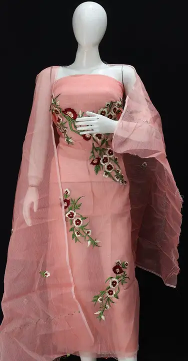 Kota Doria suits embroidery work  uploaded by RB fashion group on 5/19/2023