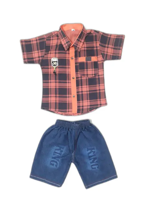 Check shirts and jeans Shorts set  uploaded by Abjal dresses on 6/3/2024