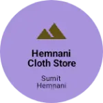 Business logo of Hemnani cloth store