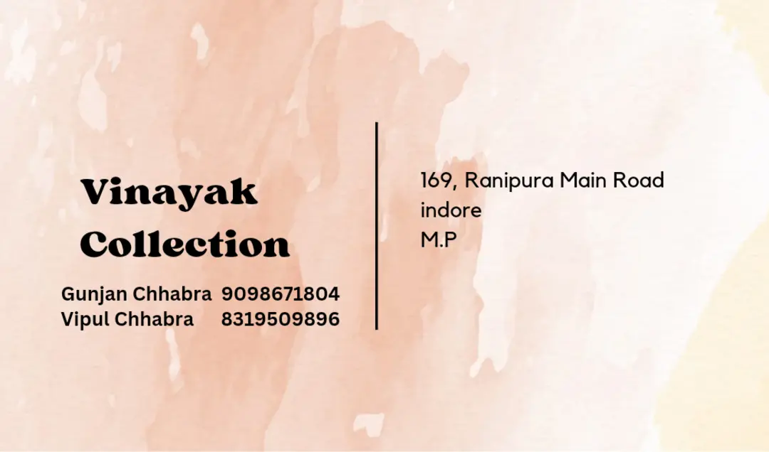 Visiting card store images of Vinayak Collection