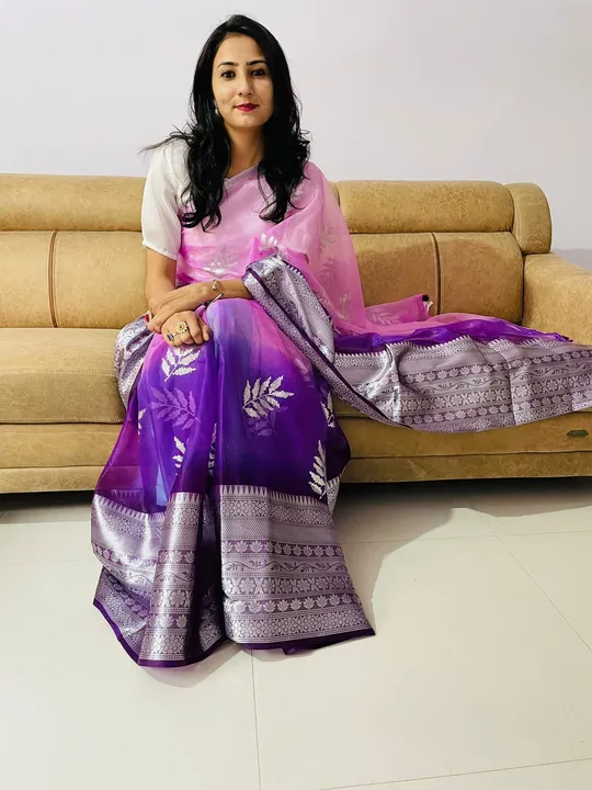 New orgenza saree  uploaded by Fashion designer saree  on 5/19/2023