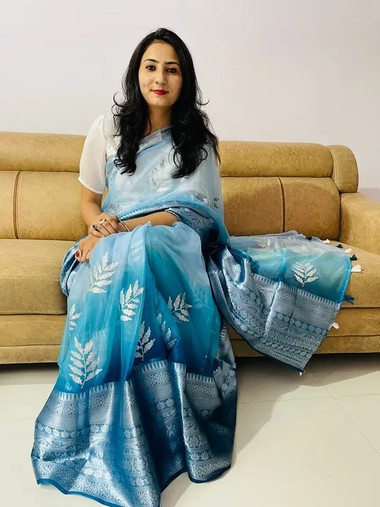 New orgenza saree  uploaded by Fashion designer saree  on 5/19/2023