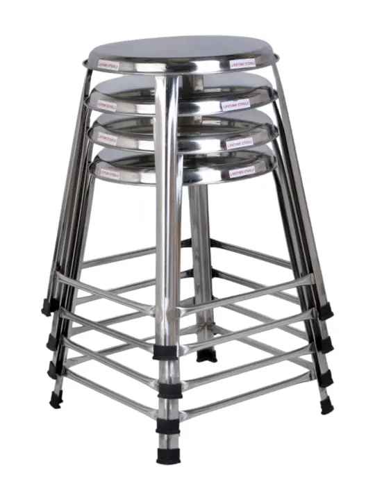 18 Inch Stainless Steel Stool Stackable Design  uploaded by Lifetime Stools on 5/29/2024