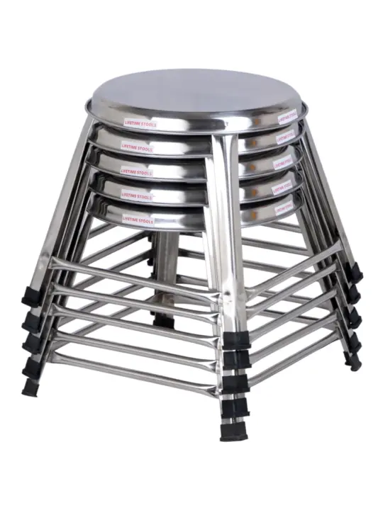 12 Inch Stainless Steel Stool Stackable Design  uploaded by Lifetime Stools on 5/29/2024