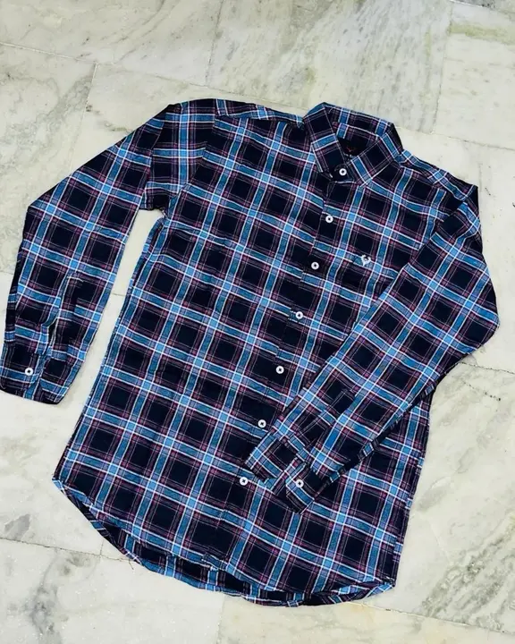 Men's cotton check shirt uploaded by Shivender knitwears on 5/19/2023