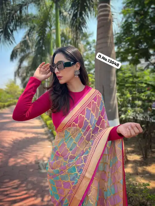 *New design ||*

*D.No.13048*

 Pure  Organza braso silk saree in Pink  color saree with braso weavi uploaded by Maa Arbuda saree on 5/19/2023