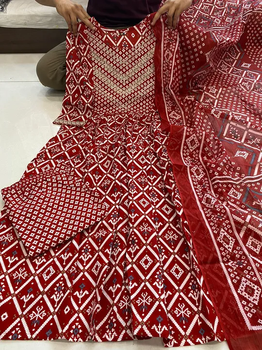 DAZ RED RAYON DUPPTTA SET uploaded by Jagdamba creations on 5/19/2023