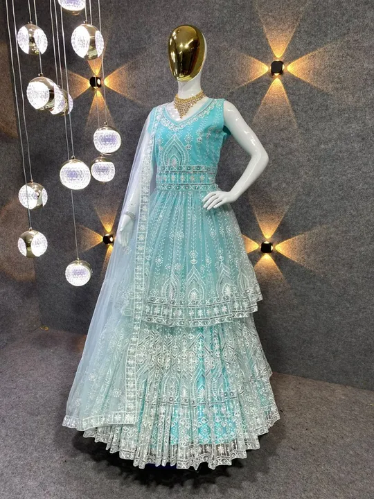 Post image *SJ1805*


💥⚡️ *Launching New Designer Party Wear Look Top , Lehenga and Dupptta Style* 💡🔥


💃 *Lehenga Fabric* :- Heavy Butterfly Net Material With 5mm Sequence Embroidery work .
💃 *Lehenga Inner* :- Micro Cotton 

💃 *Dupatta Fabric* :- Butterfly Net Material With 5mm Sequence Work , Cut Work Fancy border ( Dupptta Length 2.30 mtr ) 

💃 *Top Fabric* :- Heavy Butterfly Net Material With 5mm Sequence Work 
💃 *Top Wrok* :- 5mm Sequence Work , Cotton Dhaga Embroidery Work 

💃 *Weight* :- 1 kg 

💃 *Size* :- Top Length 38 Inches. Top Size:- XL(42) Margin XXL(44) 
Lehenga:- Length 40-42 , ( Semi Stitched )

*RATE :- 1599/-+ship*

👑 *KING OF QUALITY* 👑