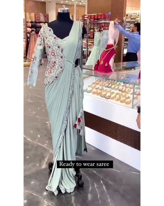 Ready to Wear Saree with Half Koti uploaded by GS Traders on 5/19/2023