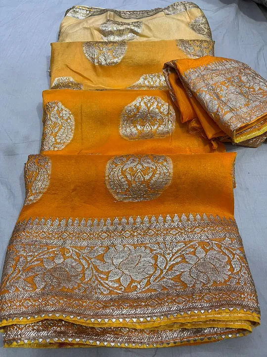 Today sale price only Monday tk k liye 1200 Vali saree 1100 me 
💗 Presents  unique Saree*



💖💖ne uploaded by Gotapatti manufacturer on 5/20/2023