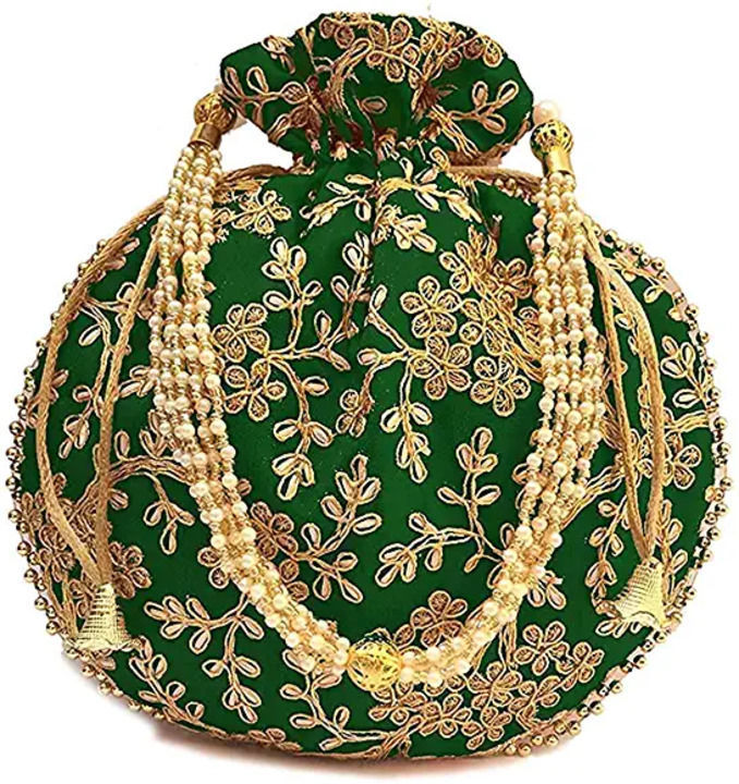 Ladies party'embroided potli bag uploaded by Naveen handicrafts on 3/10/2021