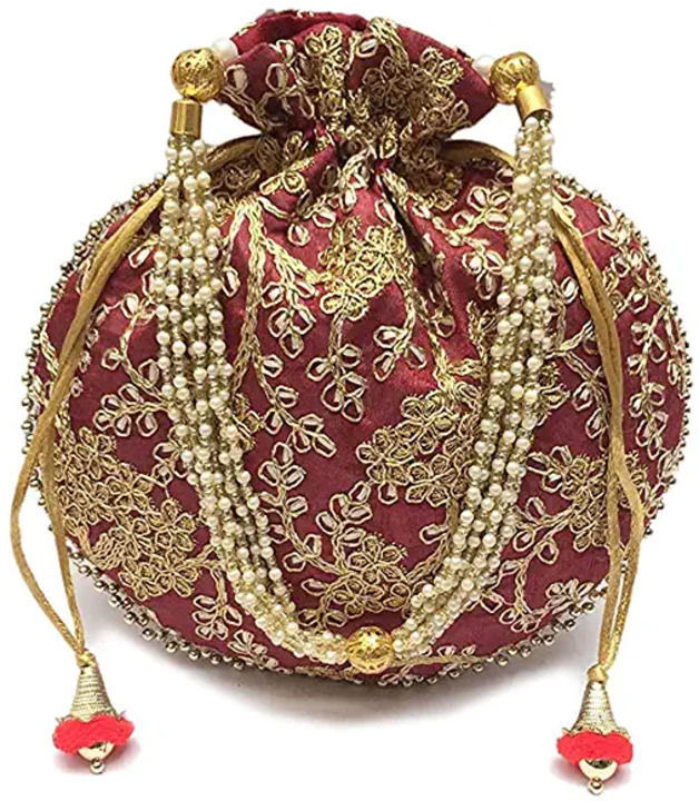 Ladies party'embroided potli bags  uploaded by business on 3/10/2021