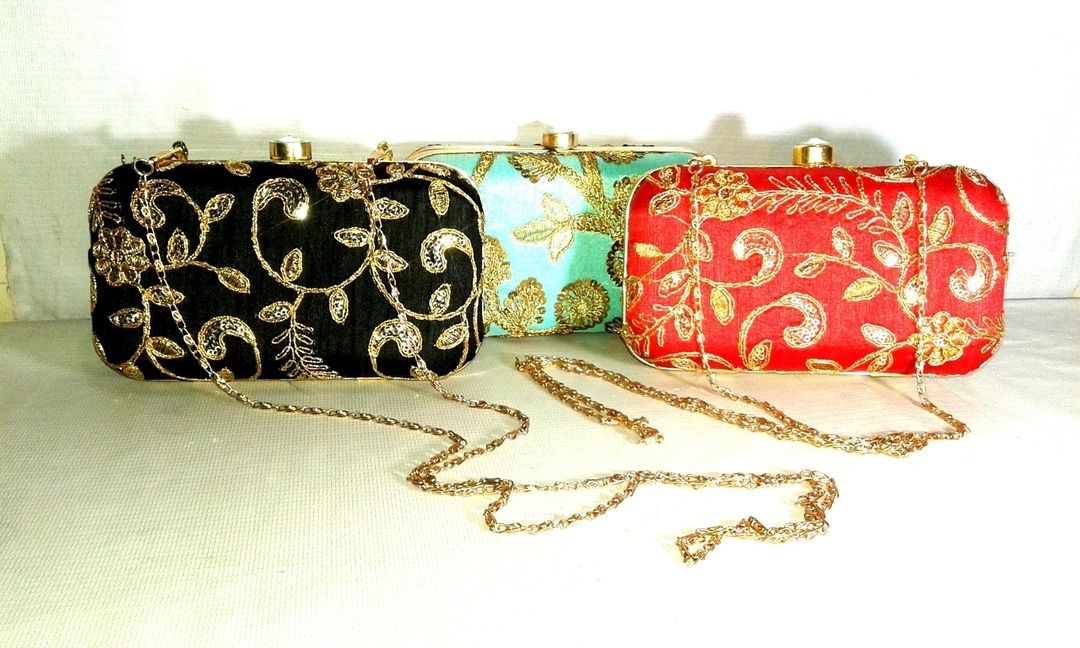 Pack of 3 ladies party'embroided clutch uploaded by business on 3/10/2021